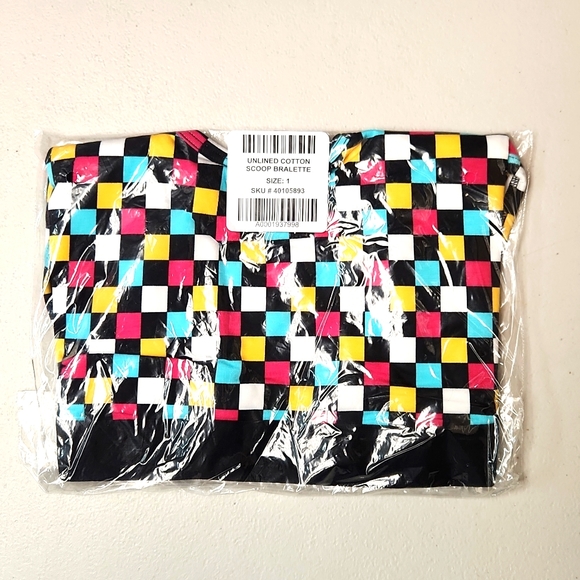 ❤️NWT VINTAGE TORRID SCOOP BRALETTE / SPORTS BRA - CHECKER PRINT - PLUS SIZE - Picture 4 of 9